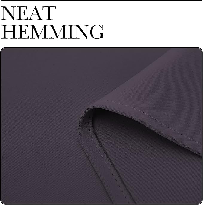 NICETOWN Greyish Purple Blackout Curtains 45 inches Length for Kitchen, 2 Panels, 29" Wide, Thermal Insulated Decoration Drapes for Small Window