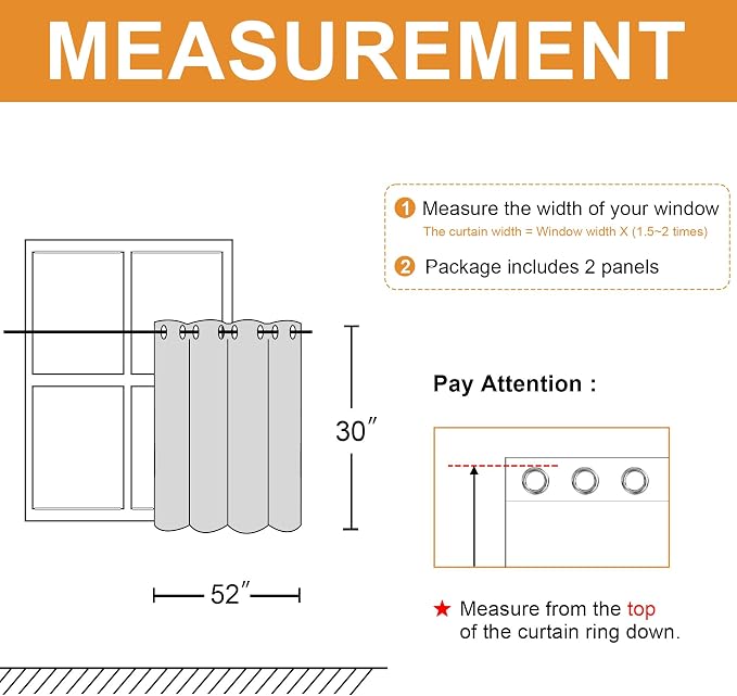 Blackout Curtains for Bedroom, Hunter Green, 52 x 30 Inch, 2 Panels | Thermal - Image 6