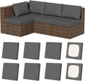 8Pcs Outdoor Cushion Covers, Stretch Patio Furniture Couch Chair Slipcovers | by VORSHAPE