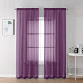 Chyhomenyc Plum Sheer Curtains 84 Inches Long by Chyhomenyc