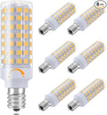E12 LED Bulb Dimmable 7W Equivalent to 60W Halogen Bulb, Warm White 3000K T6 C7 E12 Candelabra Bulb 60 Watt for Ceiling Fan, Chandelier Lighting, AC120V Kx-2000 Bulbrite Replacement (6 Pack)