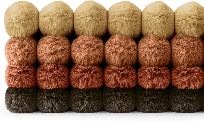 MIULEE Fall Rust Orange Faux Fur Plush Decorative Throw Pillow Covers18x18 | - Image 7