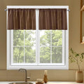 SpaceDresser Basic Rod Pocket Sheer Voile Window Curtain Panels Brown 1 Pair 2 by SpaceDresser