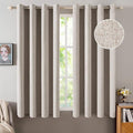 MIULEE 100% Blackout Linen Curtains by MIULEE