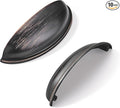 khtumeware 10 Pack 3-1/2" Drawer Pulls Oil Rubbed Bronze Cabinet Cup Pulls Kitchen Hardware Cabinet Handles Drawer Handles Knobs 3.5 inch Hole Center