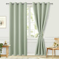 Blackout Curtains for Bedroom, 52 x 84 Inches Long, Seafoam Green | Thermal by Hiasan