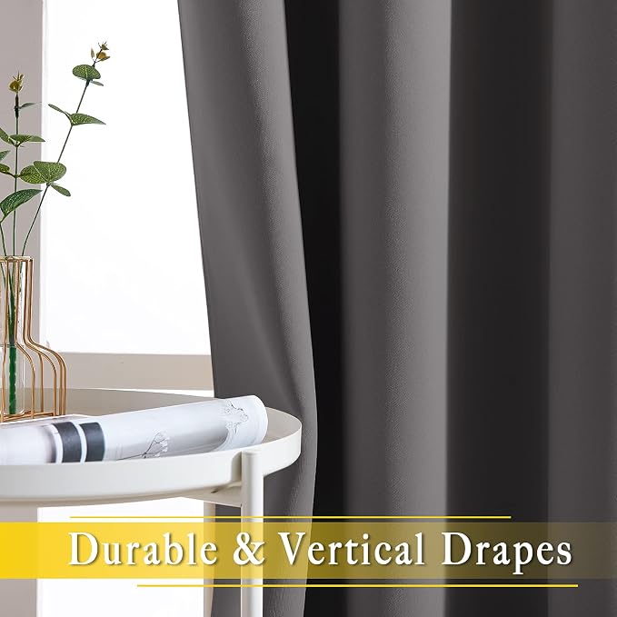 NICETOWN Sliding Glass Door Curtain Drape, Grommet Thermal Insulated Blackout - Image 5