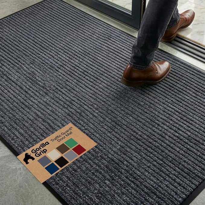 GORILLA GRIP Waterproof Traffic Guard Door Mat, 72x48 Indoor Outdoor Durable by Unknown