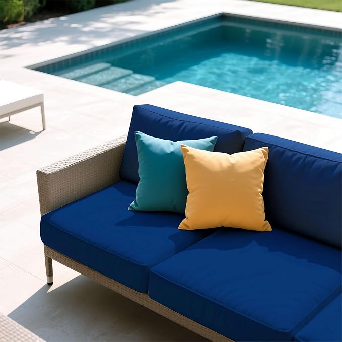 8Pcs Patio Cushion Covers Stretch Outdoor Furniture Protector Slipcovers | - Image 8