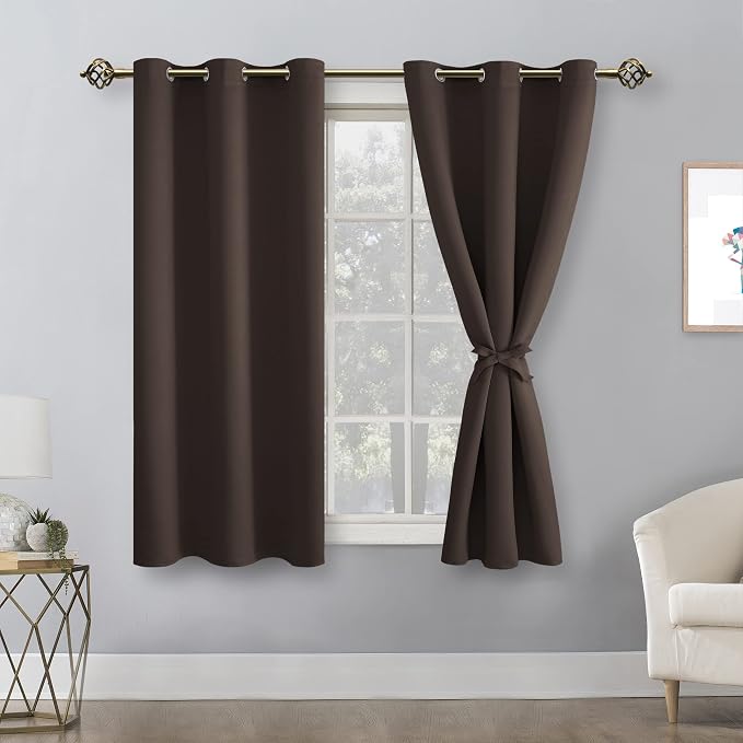 Blackout Curtains for Bedroom, 2 Drape Panels, 38 x 54 Inch | Thermal Insulated - Image 9