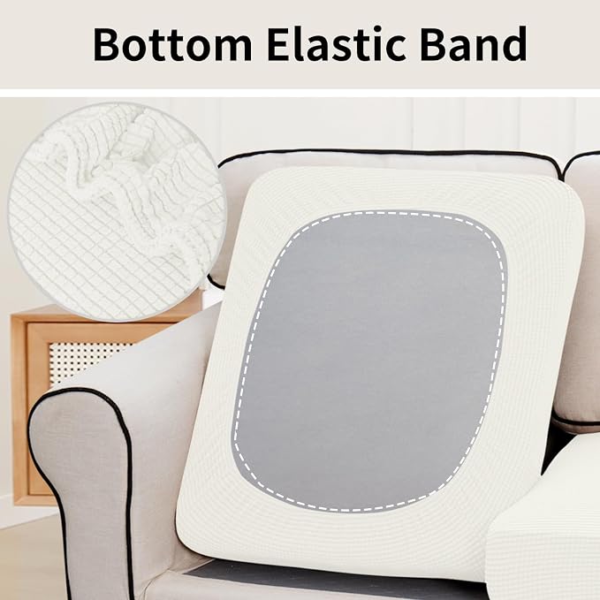 Easy-Going Stretch 2 Pieces Couch Cushion Cover - Image 4