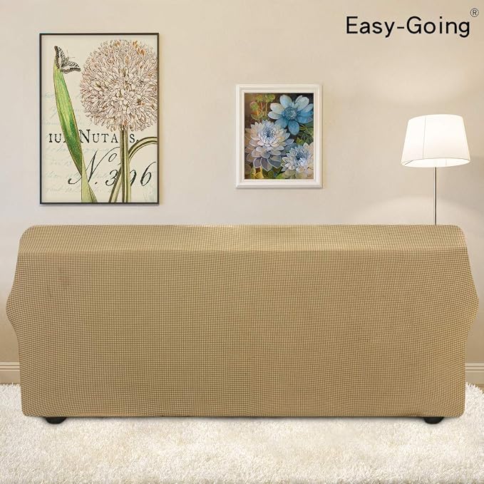 Easy-Going Stretch Oversized Sofa Couch Slipcover Washable Golden | 1-Piece - Image 4