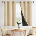 SimpleHome Beige 100% Blackout Curtains Room Darkening Living Room 36 Inch | by SimpleHome