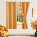 Room Darkening Curtains for Bedroom, Pumpkin Orange, 42 x 72 Inch | Noise by Hiasan