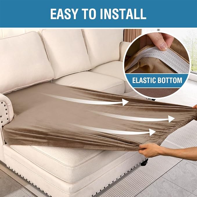 H.VERSAILTEX Velvet Stretch Individual Chaise Cover Sectional Couch Covers - Image 4