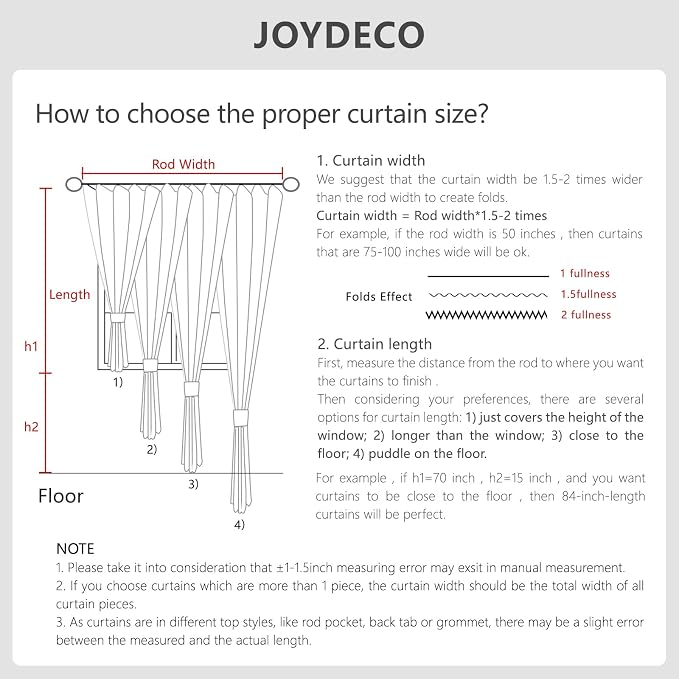 Joydeco Faux Linen Pinch Pleated Curtains 72 Inch Length, Light Filtering - Image 7