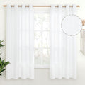 YoungsTex White Linen Curtains 68 Inch Length by YoungsTex