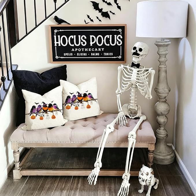 RABUSOFA Halloween Pillow Covers 18x18 Inch Halloween Decorations - Image 5