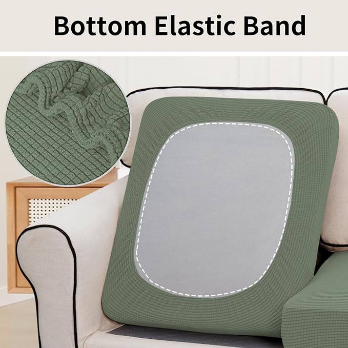 Easy-Going Stretch 2 Pieces Couch Cushion Cover - Image 4