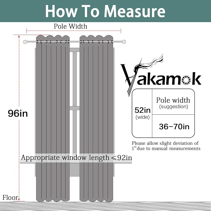 Yakamok Beige 100% Blackout Curtains 96 Inches Long - Image 8