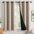 MIULEE Taupe 100% Blackout Curtains by MIULEE