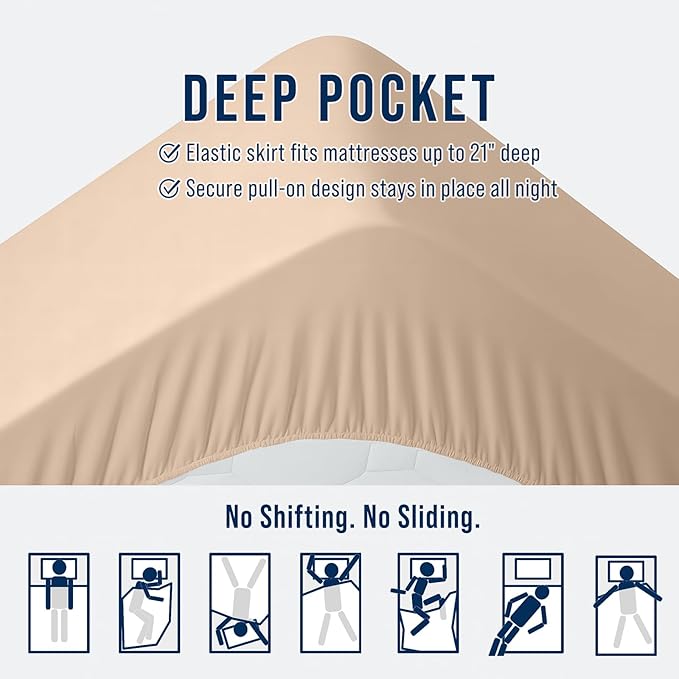 OLANLY Queen Quilted Fitted Mattress Pad – Soft Pillow Top Mattress Topper, Down Alternative Fill, Cooling Comfort Breathable Mattress Cover, Machine Washable Deep Pocket Mattress Protector, Beige