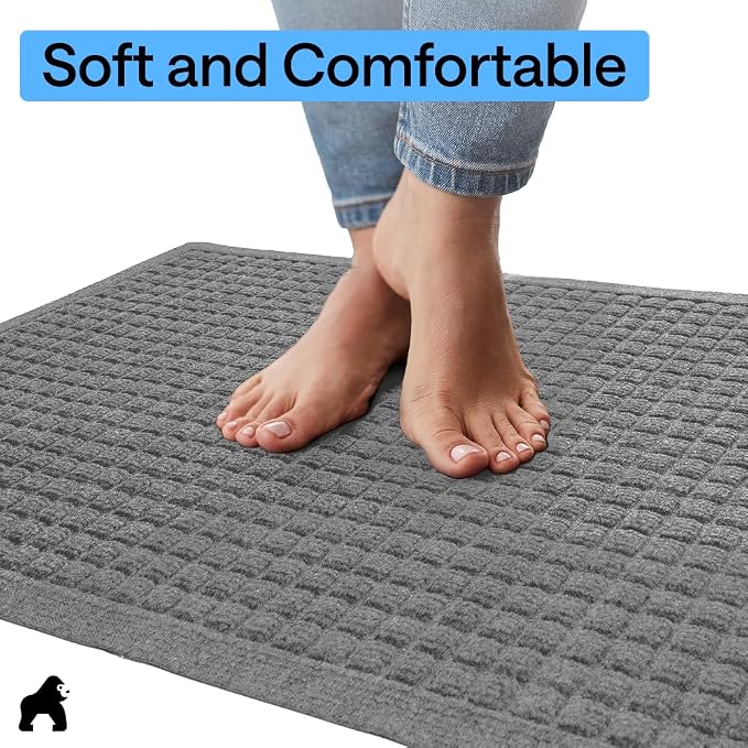 GORILLA GRIP® Ultra Absorbent Front Door Mat Outside Entrance, Traps Dirt and - Image 7