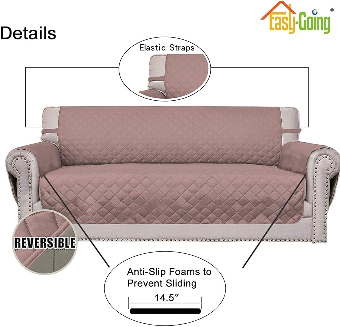 Easy-Going Reversible Couch Cover, 3 Cushion Sofa, Water Resistant Furniture Mat - Image 3