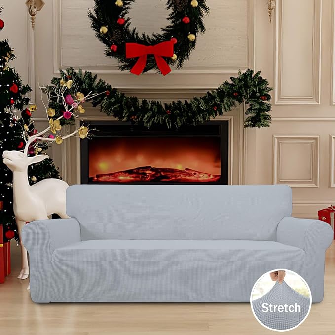 Easy-Going Stretch Oversized Sofa Couch Slipcover Washable Silver Gray | - Image 2