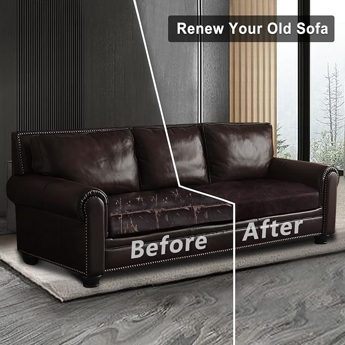 ANARACHON Leather Look Couch Cushion Covers Sofa Seat Slipcovers Sets Couches - Image 7