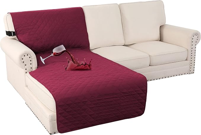 Turquoize 100% Waterproof Sofa Covers Chaise Lounge L Shape Sofa Protector Slip by Turquoize