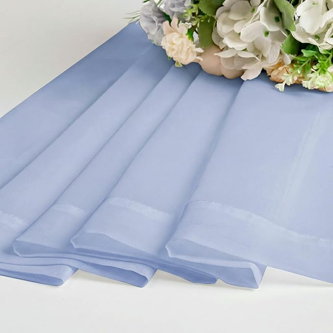 Short Sheer Curtains for Bedroom Living Room 54 Inch Length 2 Panels Set - Image 7