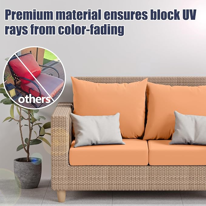 8Pcs Outdoor Cushion Covers, Stretch Patio Furniture Couch Chair Slipcovers | - Image 9