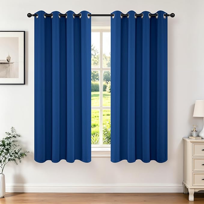 Joydeco Blackout Curtains 45 Inch Length 2 Panels Set, Thermal Insulated Long by JOYDECO