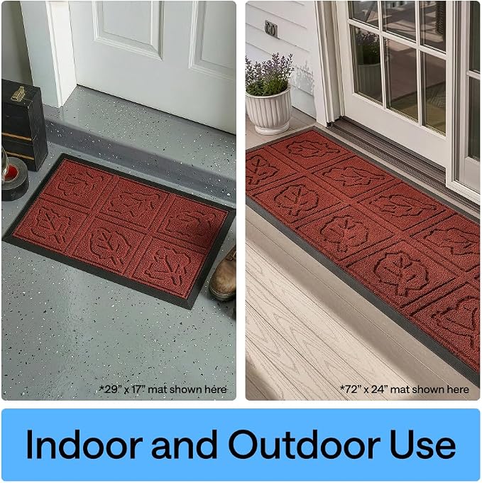 GORILLA GRIP 100% Waterproof All-Season WeatherMAX Doormat, US Designed Natural - Image 9