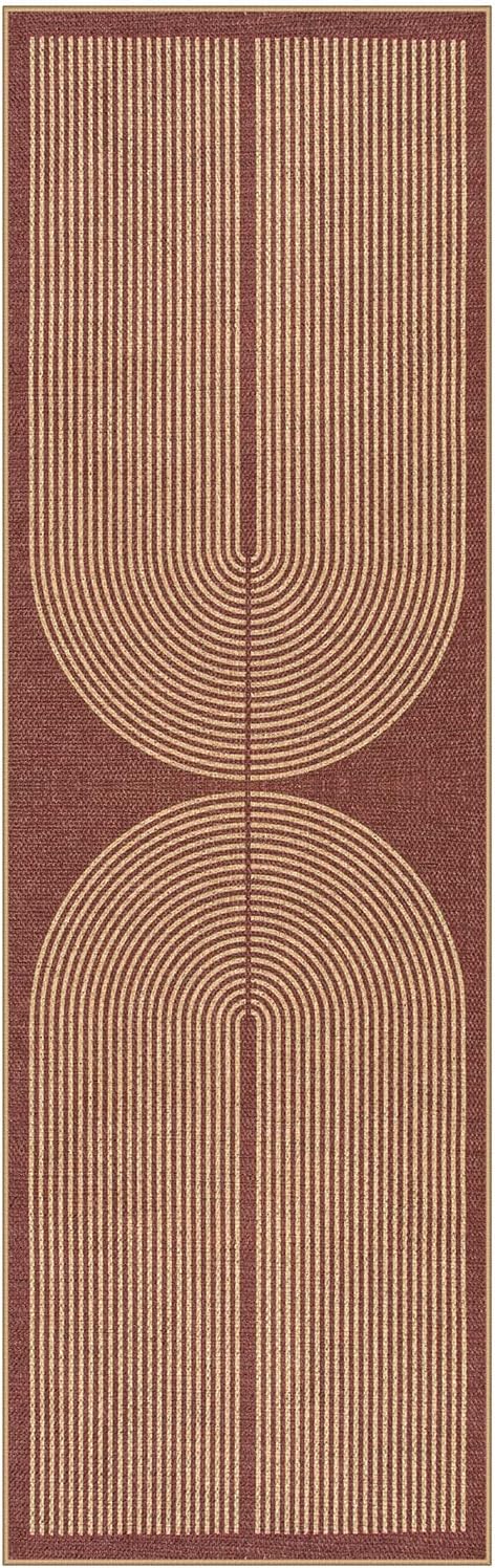 Lahome Modern Rainbow Easy Jute Entryway Rug, Washable Kitchen Runner Rug | - Image 8
