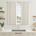 100% Blackout Linen Short Curtains by Guken