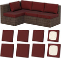 8Pcs Outdoor Cushion Covers, Stretch Patio Furniture Couch Chair Slipcovers | by VORSHAPE