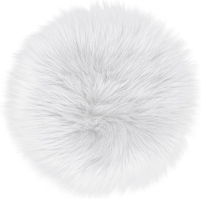 15.7 Inch Mini Small Fur Rug Round - Image 9