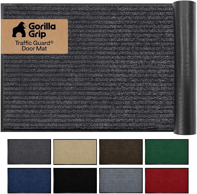 GORILLA GRIP Waterproof Traffic Guard Door Mat, 59x24 Indoor Outdoor Durable by Unknown