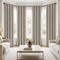 MIULEE 84 Inch Length Cobblestone Blackout Bedroom Curtains Set of 4 | Thermal by MIULEE
