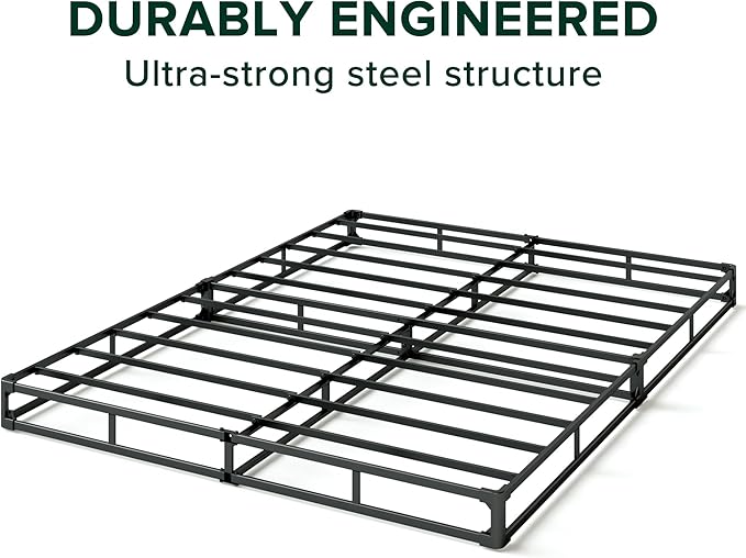 ZINUS 5 Inch Queen WonderBox(TM) Smart Box Spring, Quick Assembly Mattress Foundation, Durable Metal Frame, Grey