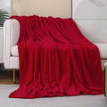Red Fleece Plush Throw Blanket 50"x70"for Couch Sofa Fuzzy Cozy Flannel | Super by JIAHANNHA