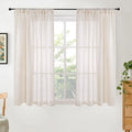 BGment Oatmeal Linen Curtains 48 Inches Long by BGment