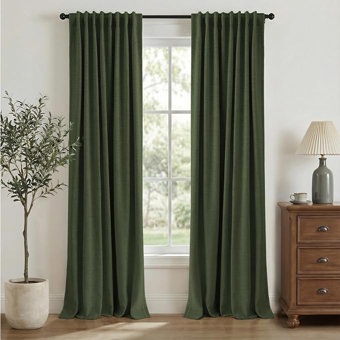 INOVADAY 100% Blackout Linen Curtains by INOVADAY