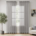 MIULEE Grey Sheer Curtains for Living Room 2 Panels 54 X 84 Inches | Light by MIULEE