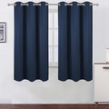 Navy Blue Thermal Blackout Curtains/38 x 63 Inch/Set of 2 Panels Room Darkening by Lemomo
