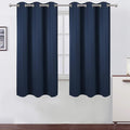 Navy Blackout Curtains/38 x 54 Inch Length/Set of Two Panels Grommet Bedroom by Lemomo