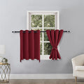 RV Blackout Curtains for Bedroom, 52 x 36 Inches Long Christmas Red | Thermal by Hiasan