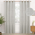 YoungsTex Light Grey Linen Curtains 80 Inches Long 2 Panels Set, Light by YoungsTex
